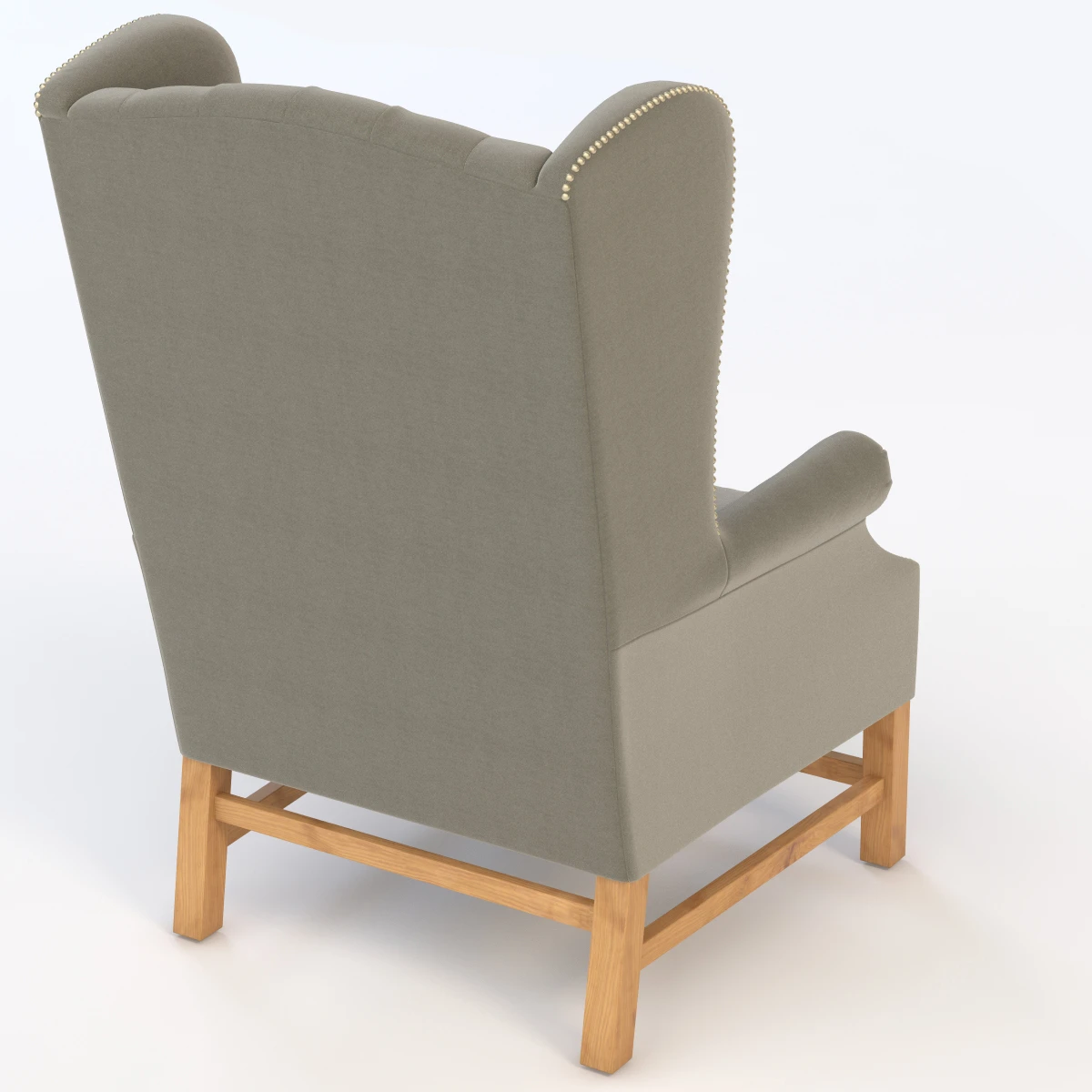 Manor Wingback Chair 3D Model_04