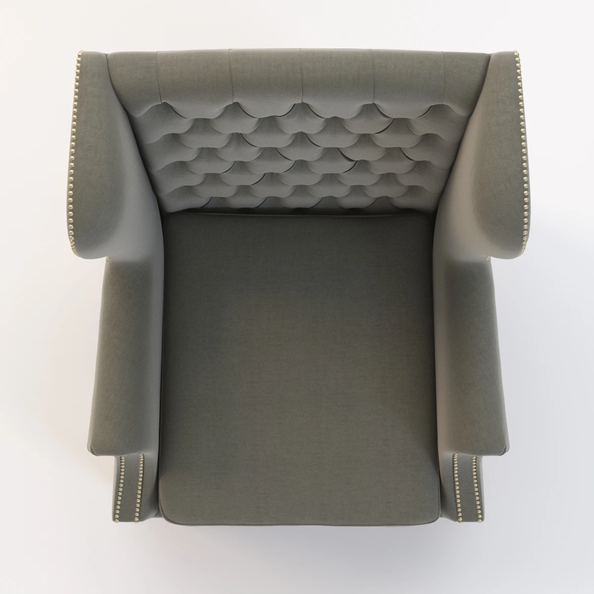 Manor Wingback Chair 3D Model_07