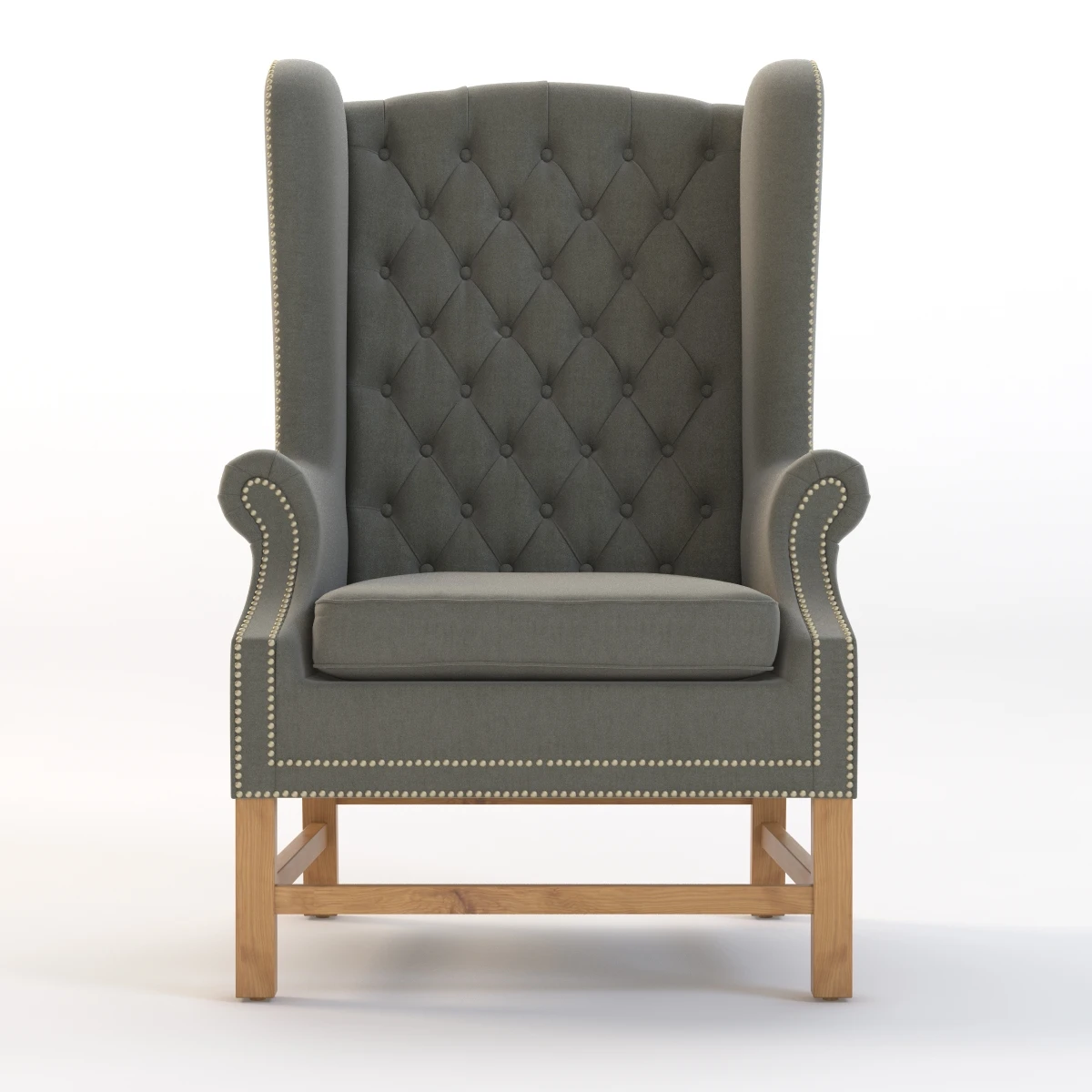 Manor Wingback Chair 3D Model_08