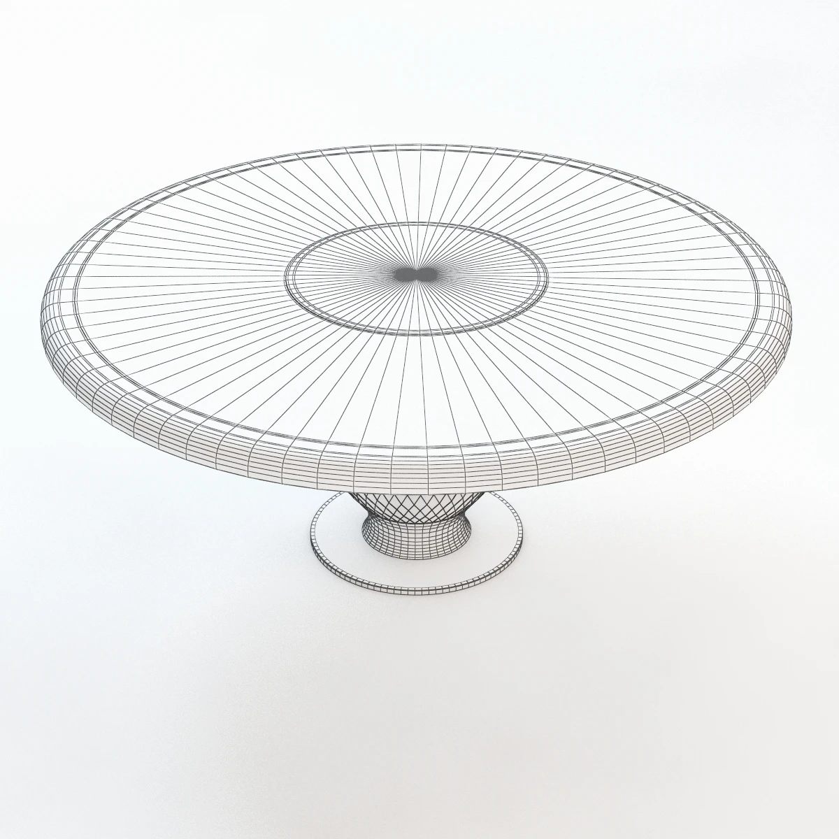 Club Dining Table 01 3D Model_06