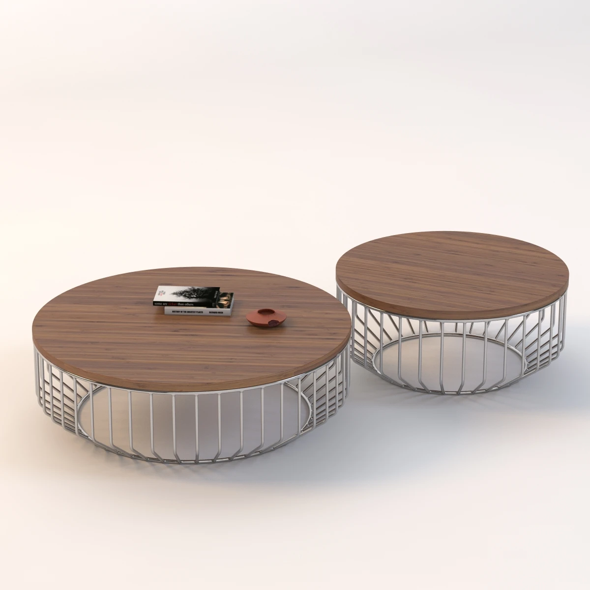 Wired Coffee Table Wood 3D Model_03