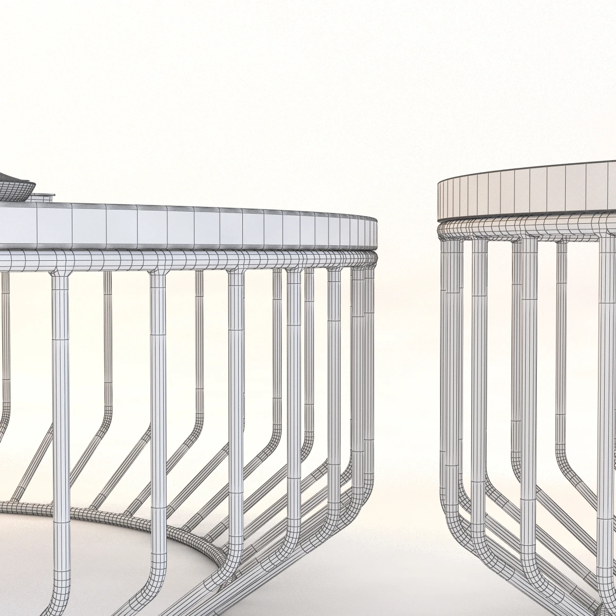 Wired Coffee Table Wood 3D Model_010