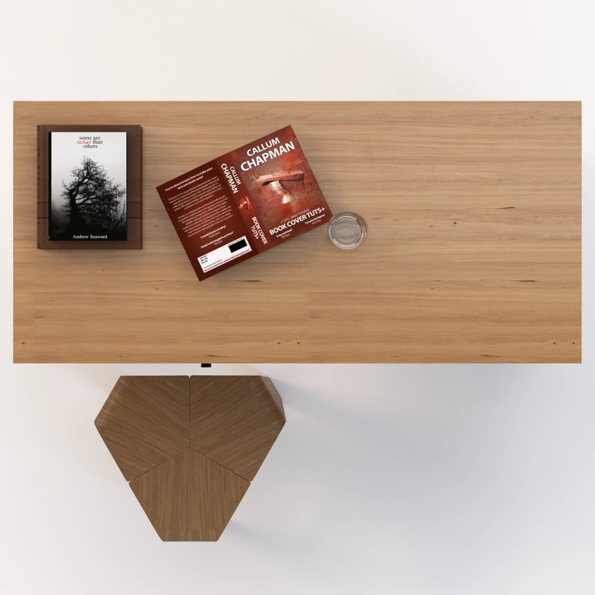 Metal Cameron Study Table 3D Model_07