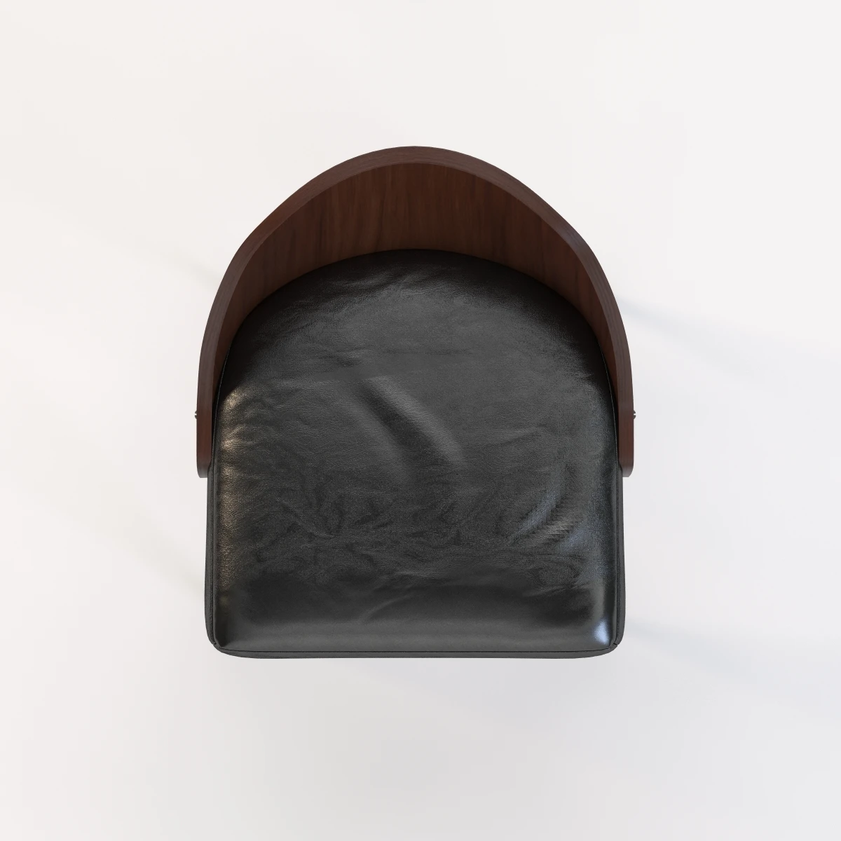 West Elm Bentwood Leather Barstool 3D Model_07