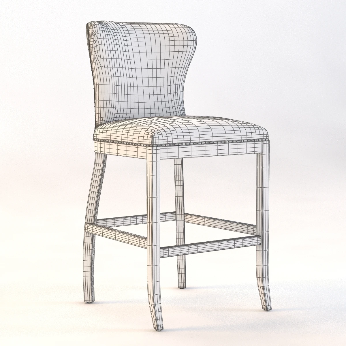 Welles Barstool 3D Model_09