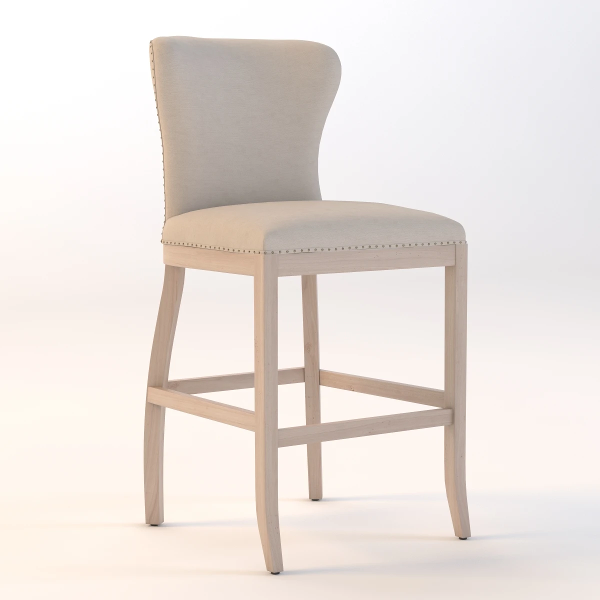 Welles Barstool 3D Model_01