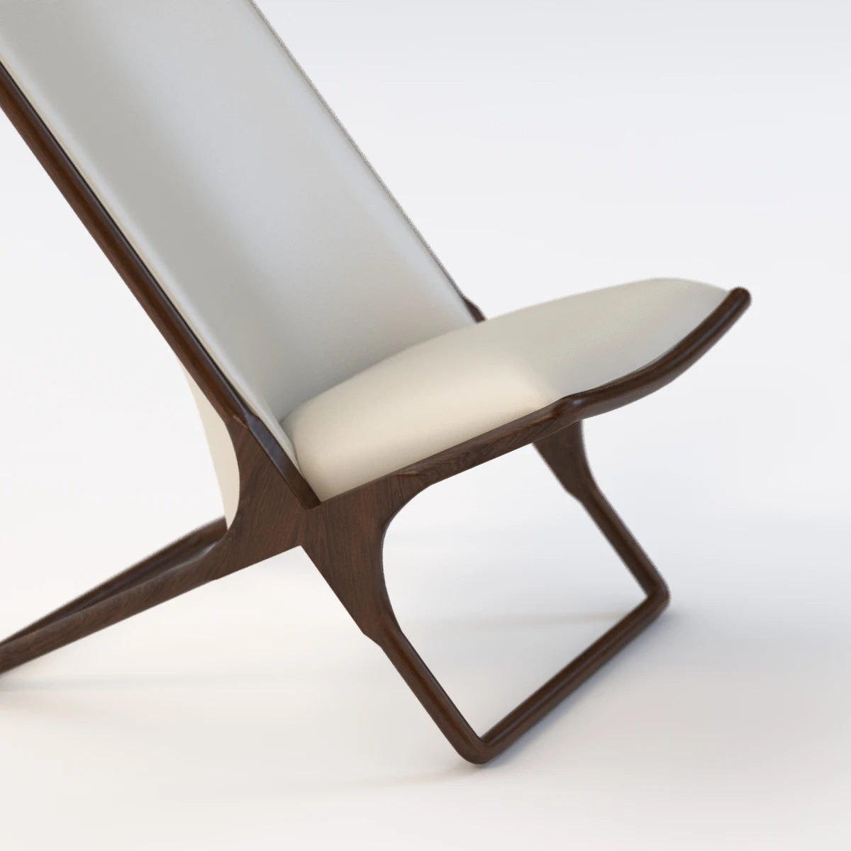 Ward Bennett Scissor Lounge Chair 3D Model_06