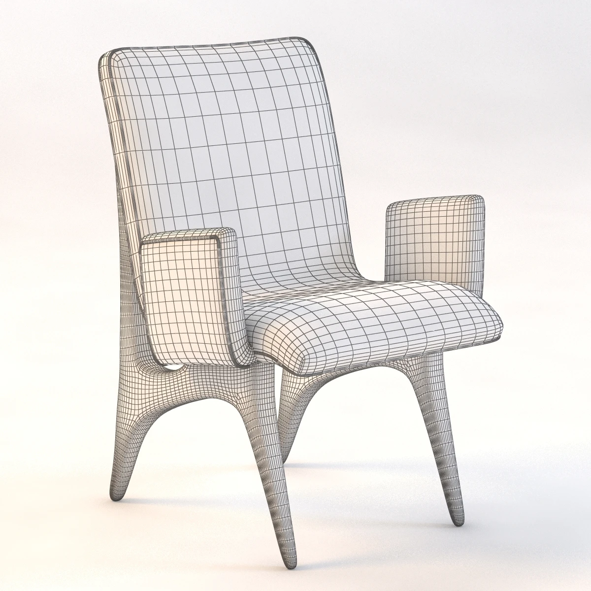 Vladimir Kagan Armchair 3D Model_09