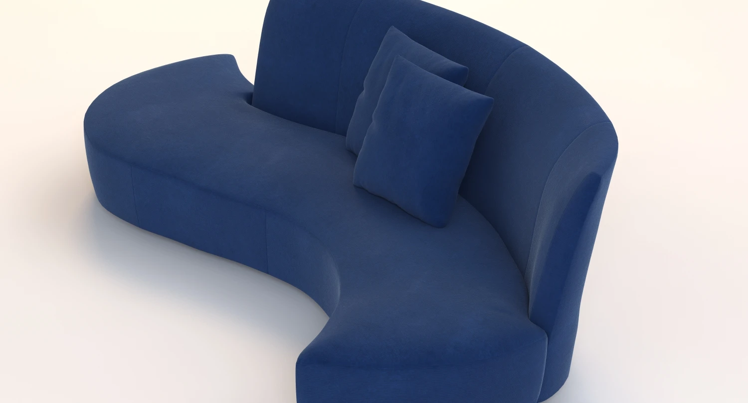 Vladimir Kagan Bilbao Curved Sculptural Sofa 3D Model_05