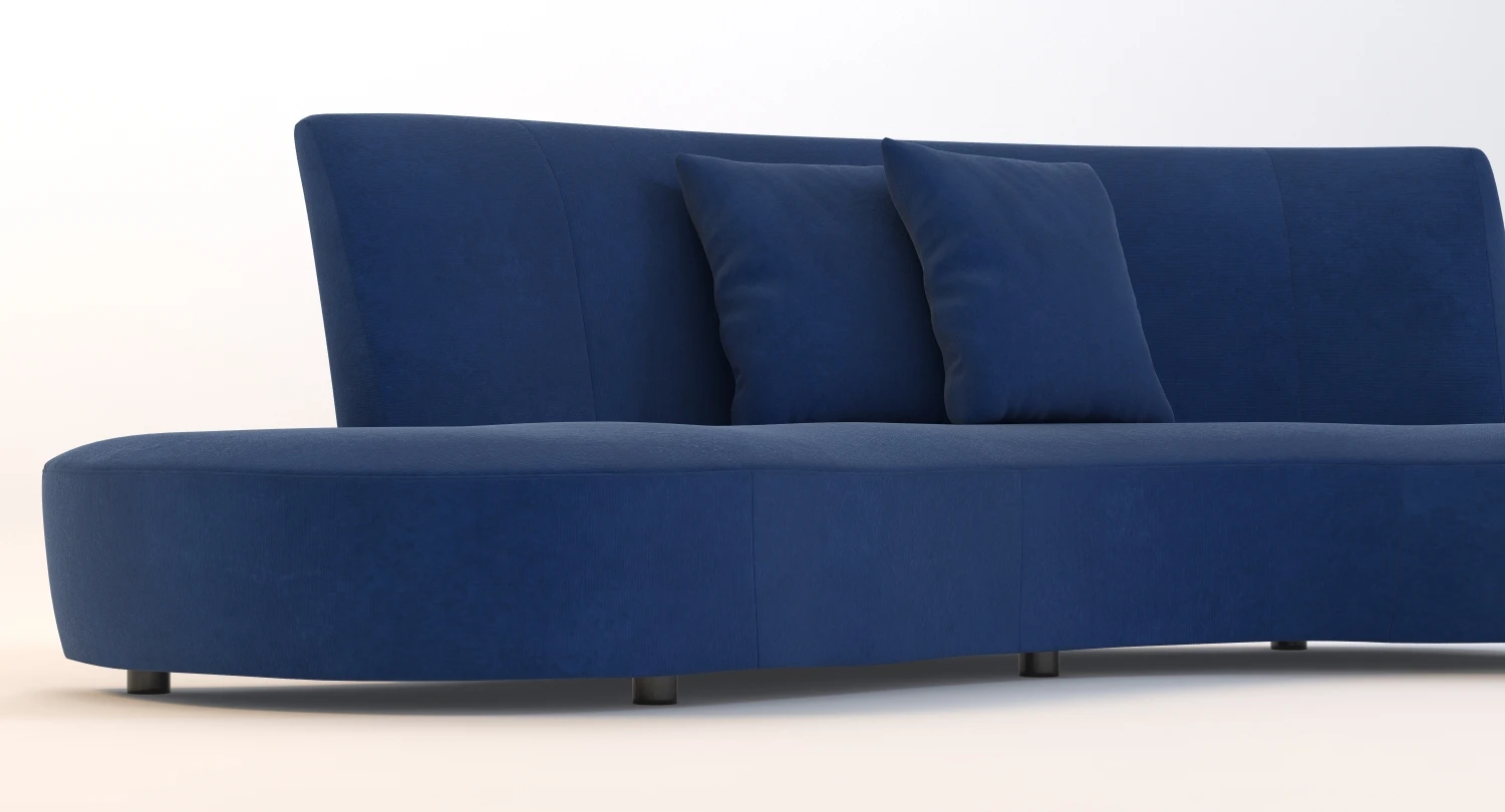 Vladimir Kagan Bilbao Curved Sculptural Sofa 3D Model_06