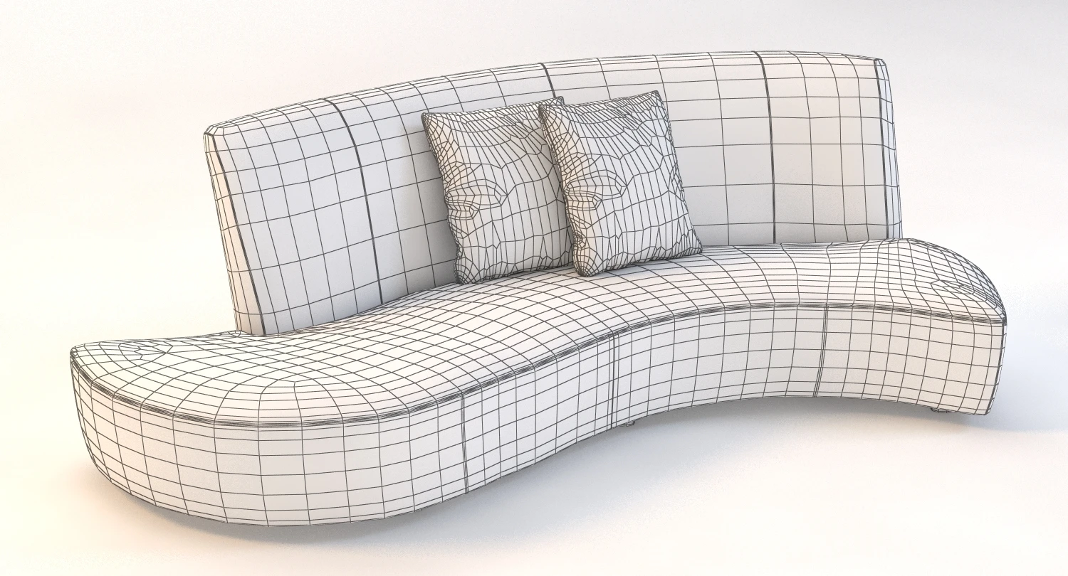 Vladimir Kagan Bilbao Curved Sculptural Sofa 3D Model_010