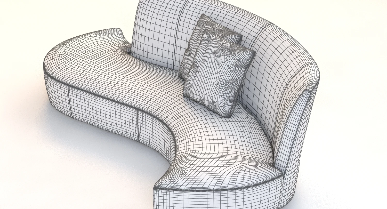 Vladimir Kagan Bilbao Curved Sculptural Sofa 3D Model_013