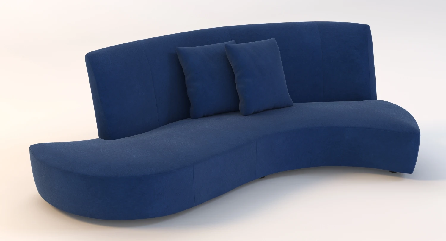 Vladimir Kagan Bilbao Curved Sculptural Sofa 3D Model_01