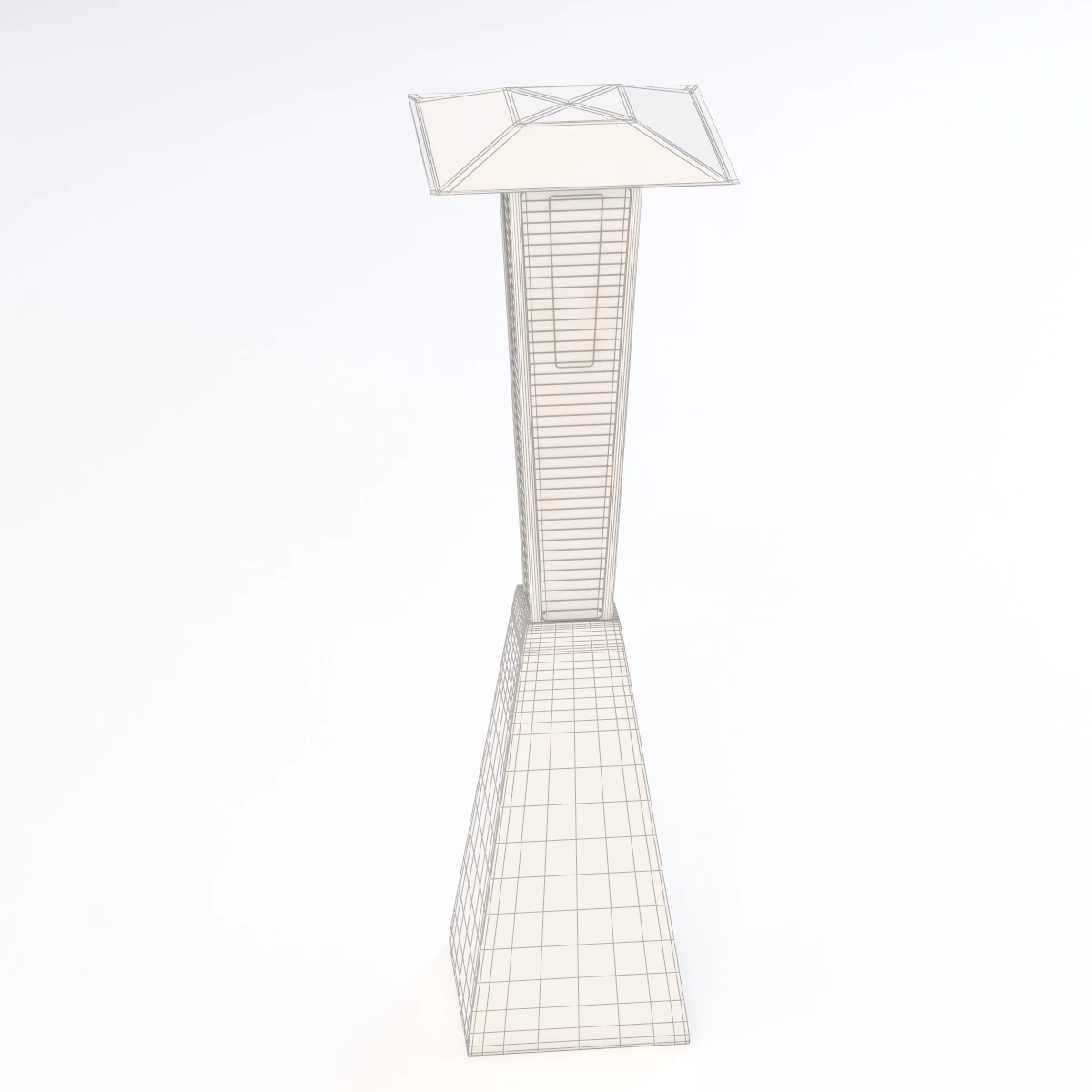 Mocha Pyramid Flame Outdoor Heater 3D Model_012
