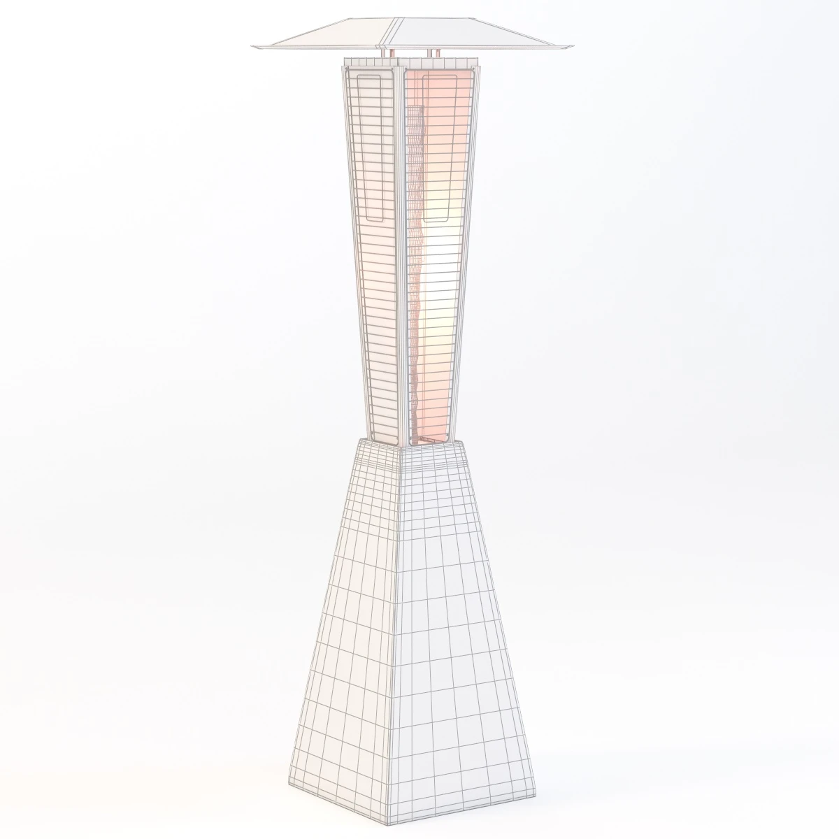 Mocha Pyramid Flame Outdoor Heater 3D Model_010