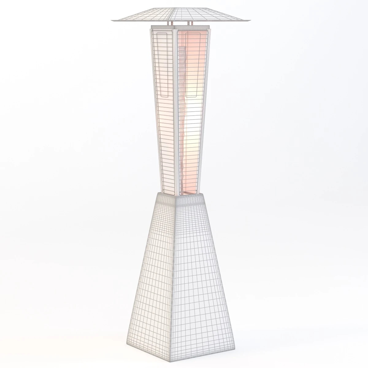 Mocha Pyramid Flame Outdoor Heater 3D Model_09