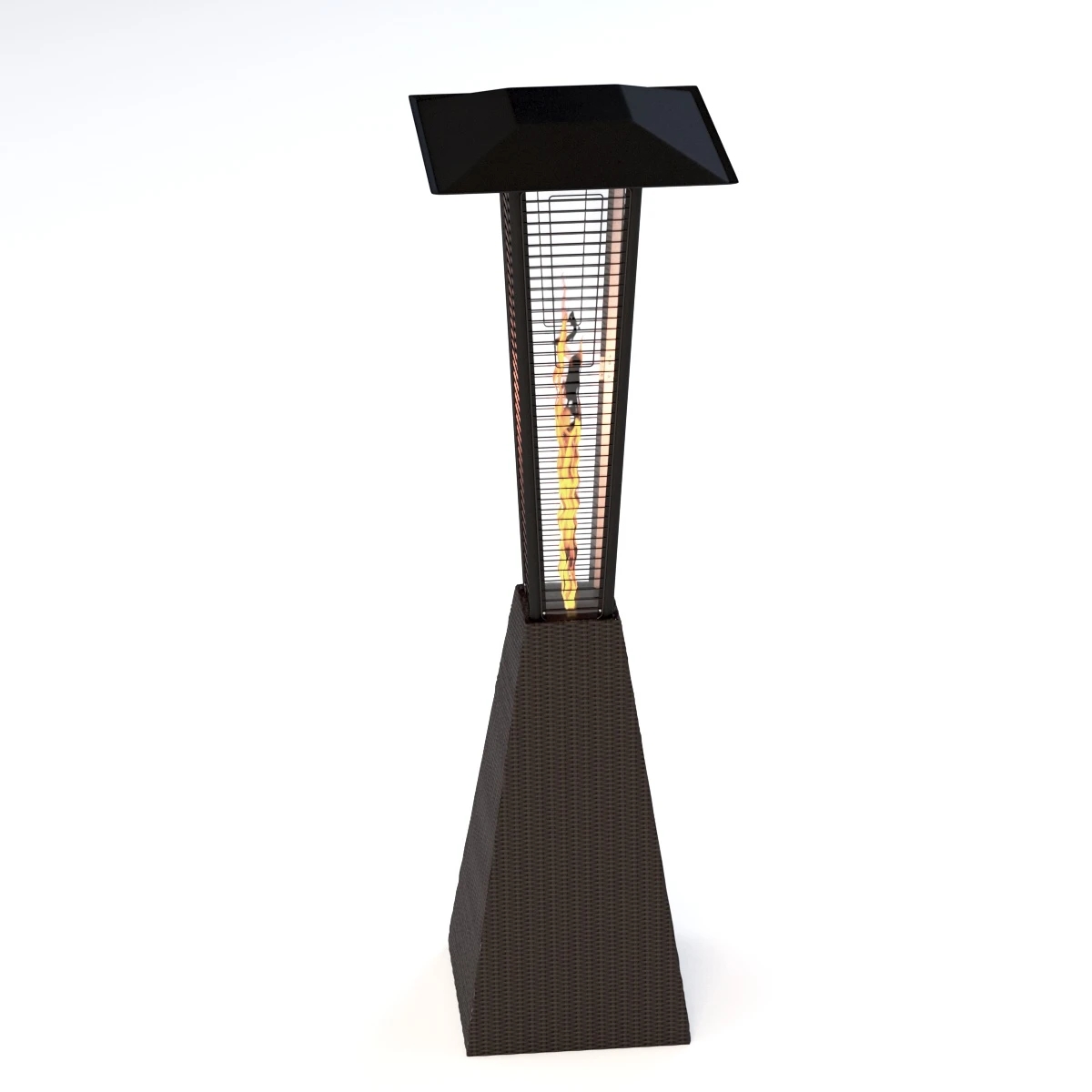 Mocha Pyramid Flame Outdoor Heater 3D Model_04