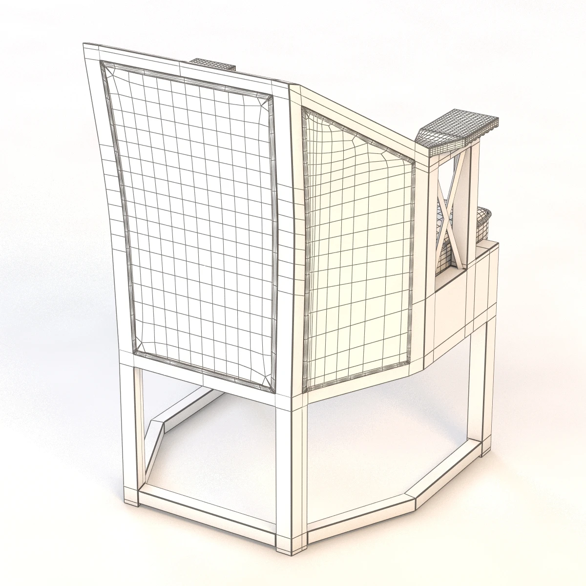 Vienna Secessionist Armchair 3D Model_011