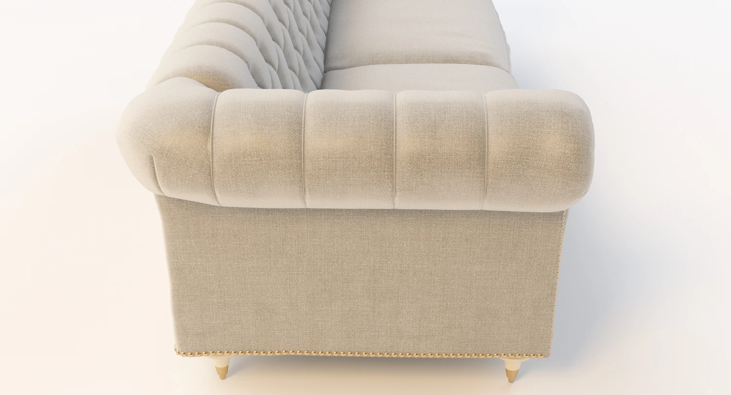 Velvet Lyre Chesterfield Sofa 3D Model_07