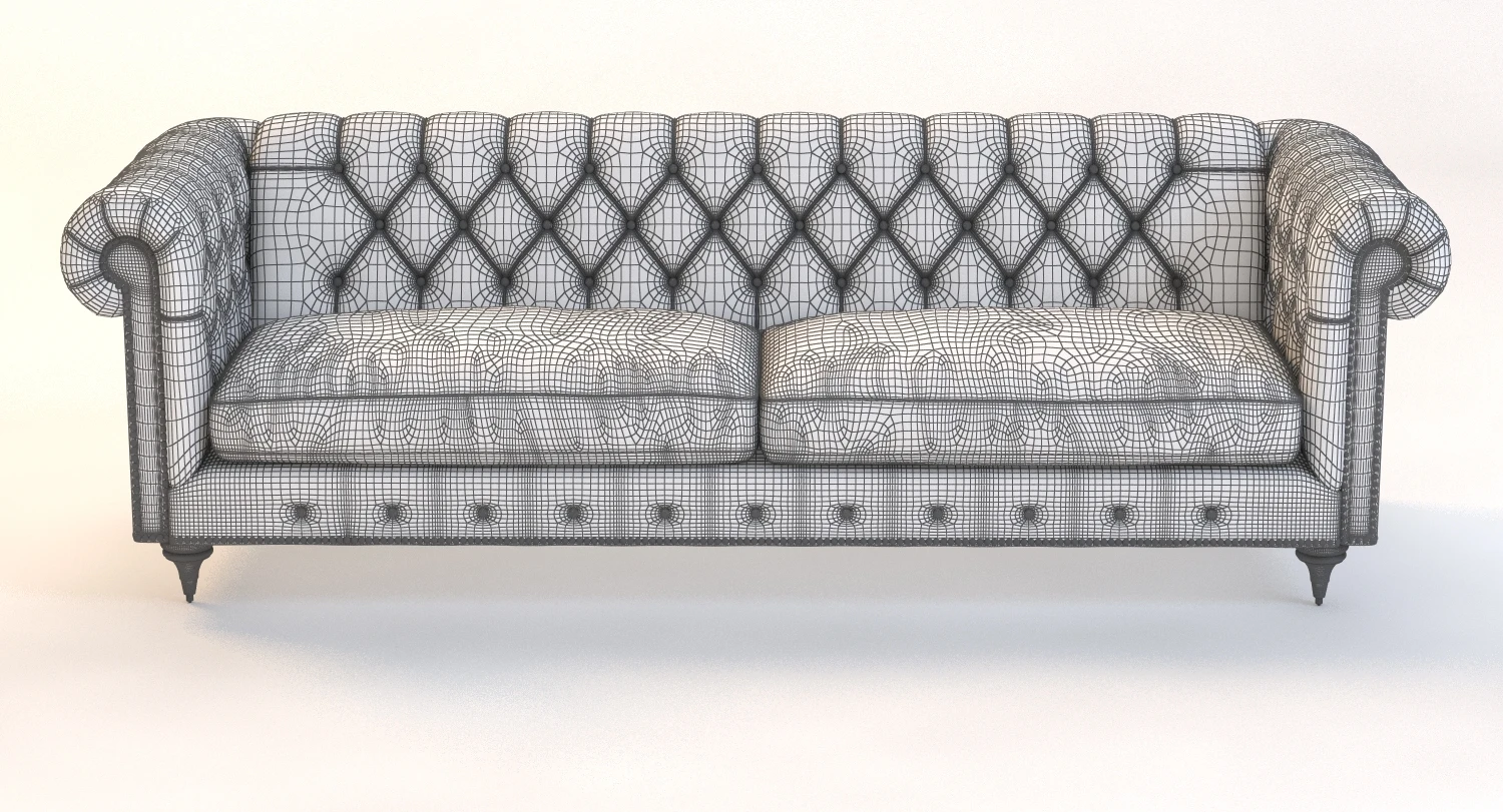Velvet Lyre Chesterfield Sofa 3D Model_010