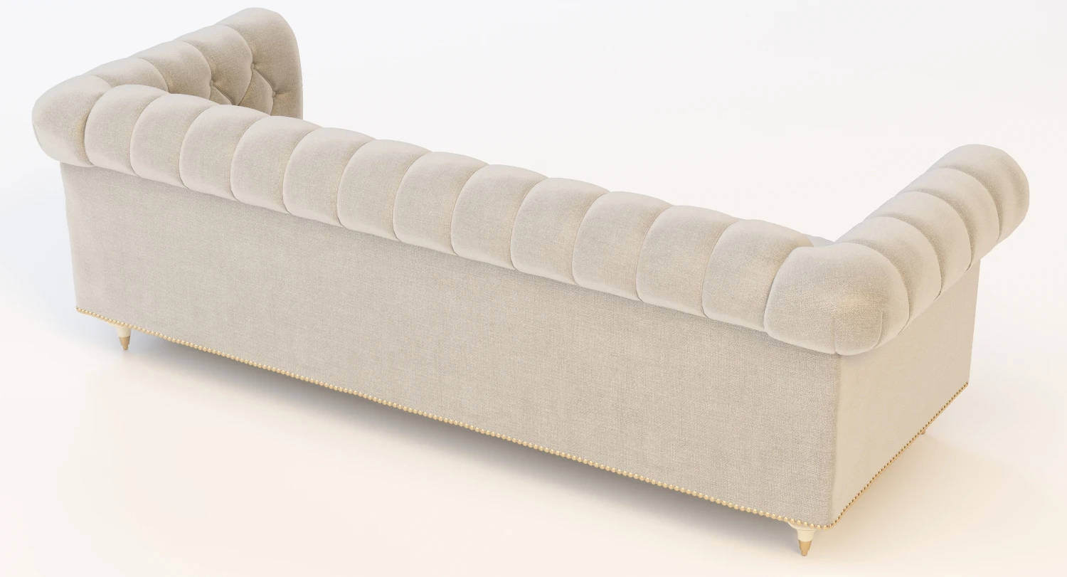 Velvet Lyre Chesterfield Sofa 3D Model_08