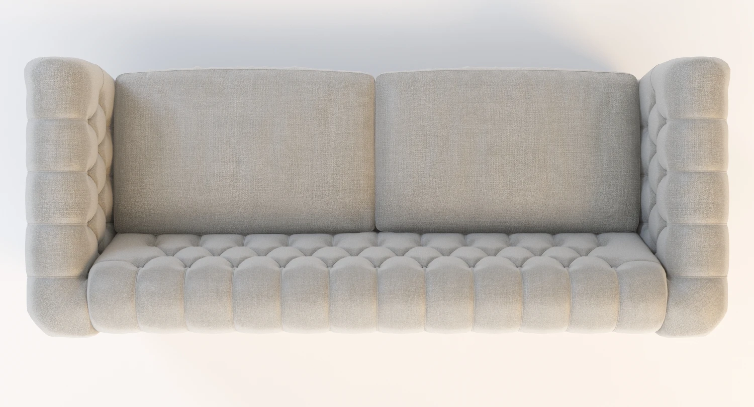 Velvet Lyre Chesterfield Sofa 3D Model_09
