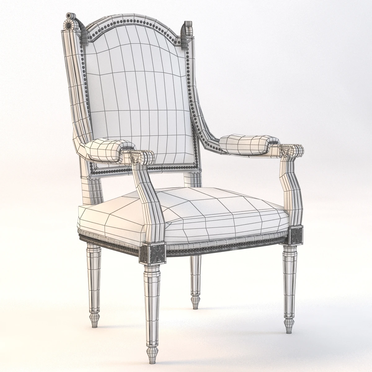 Varennes Louis Xvi Style Lounge Or Desk Seating 3D Model_09