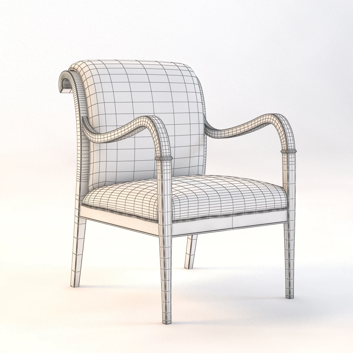Consulate Pull Up Armchair 78223 3D Model_09