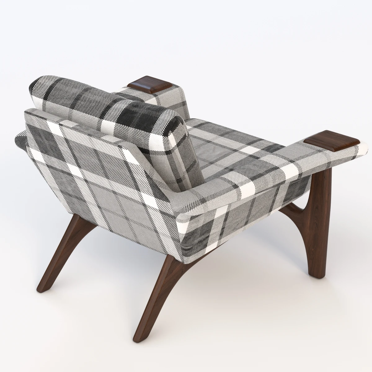 Craft Associates Wood Paw Lounge Chair 3D Model_03