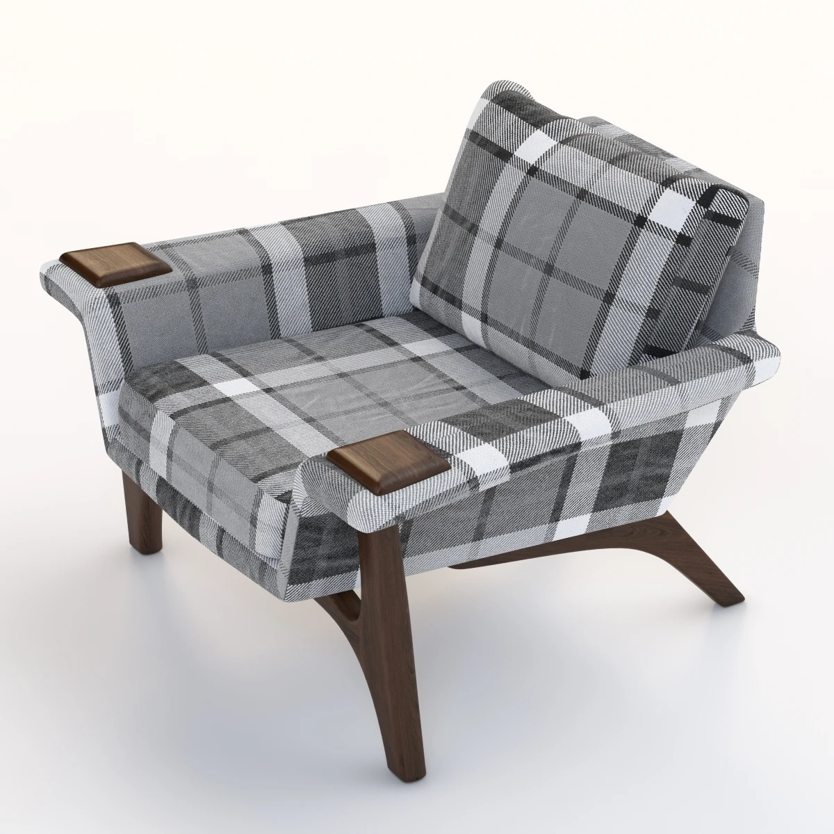 Craft Associates Wood Paw Lounge Chair 3D Model_05