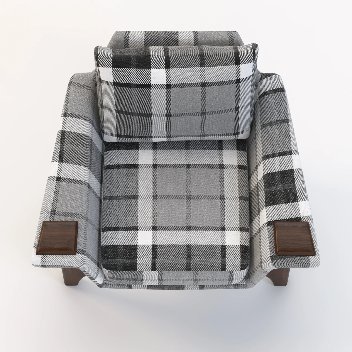 Craft Associates Wood Paw Lounge Chair 3D Model_06