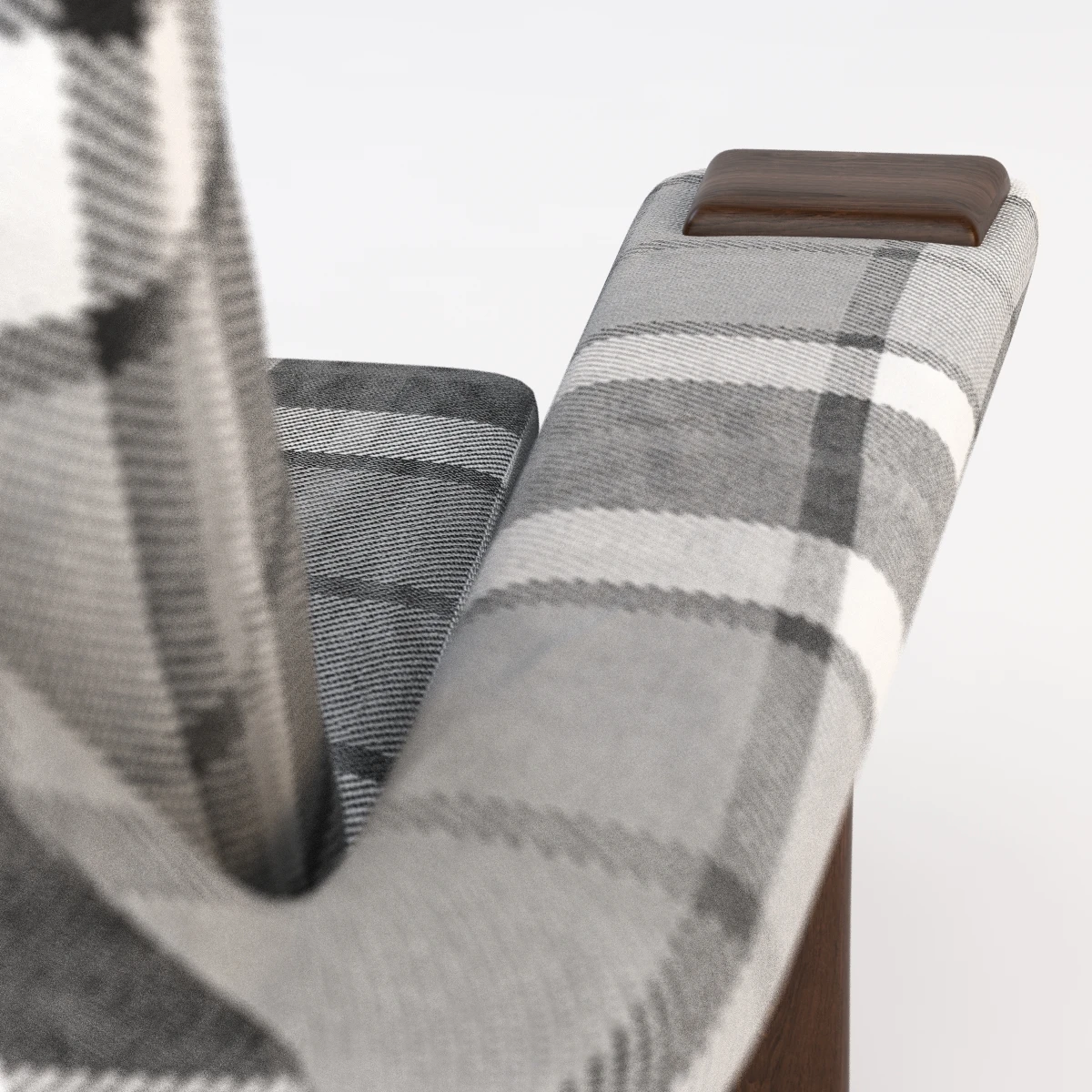 Craft Associates Wood Paw Lounge Chair 3D Model_011