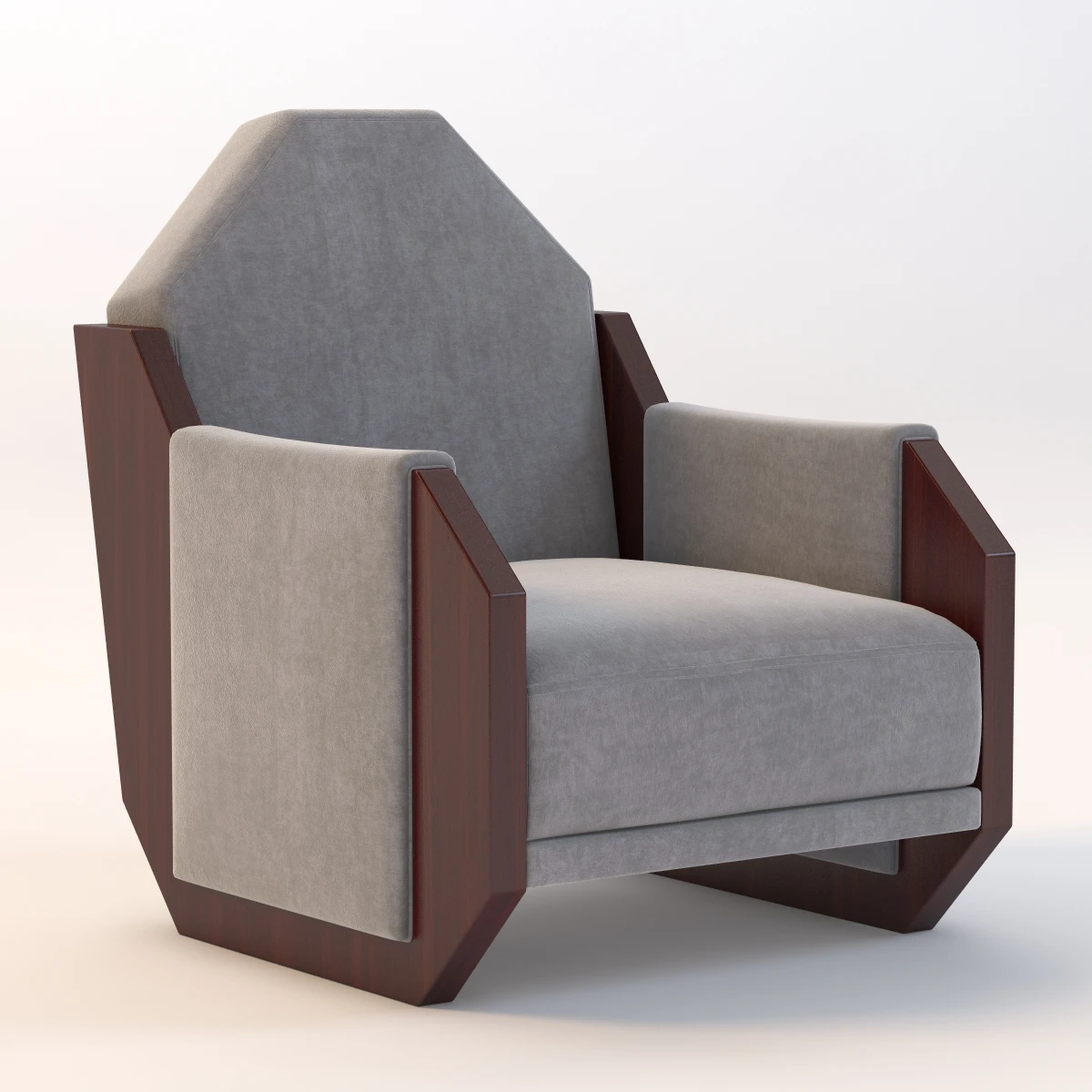N-9817 Armchair By Andre Sornay 3D Model_01