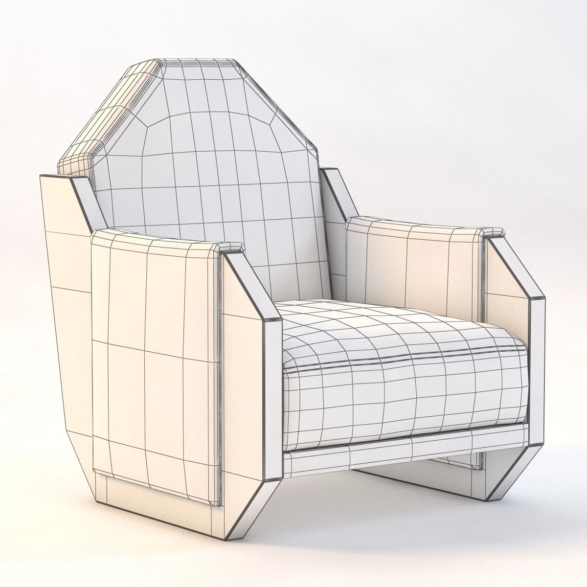 N-9817 Armchair By Andre Sornay 3D Model_010
