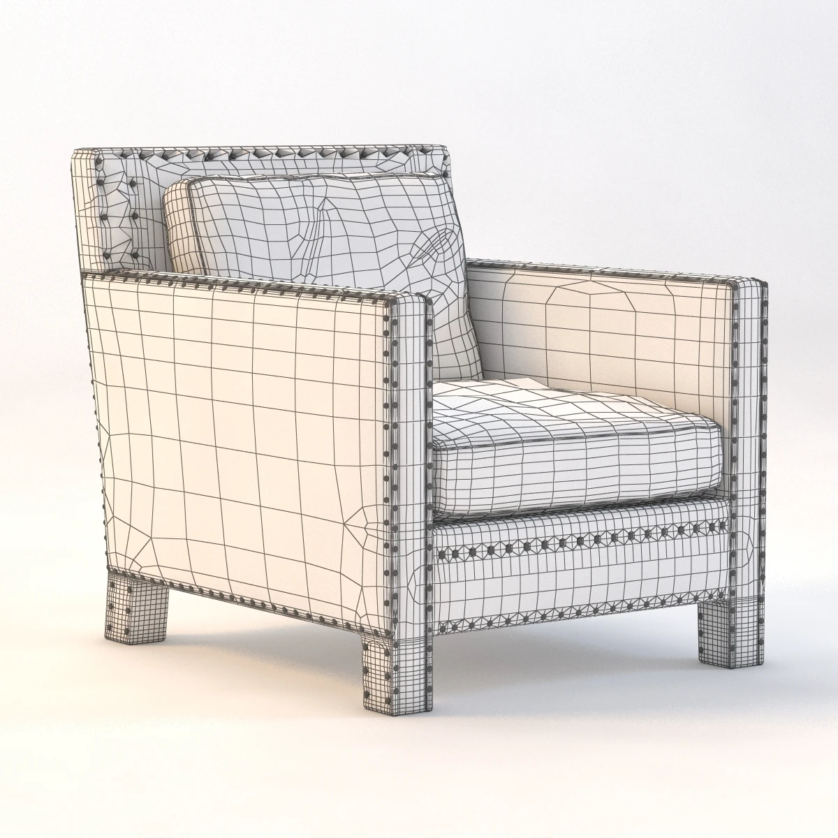 Nailhead Club Chair 3D Model_010