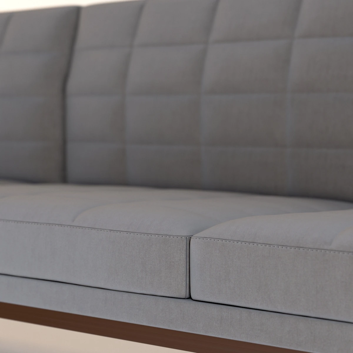 Ultra Detail Upholstered Tuxedo Sofa Three Seater With Arm 3D Model_07