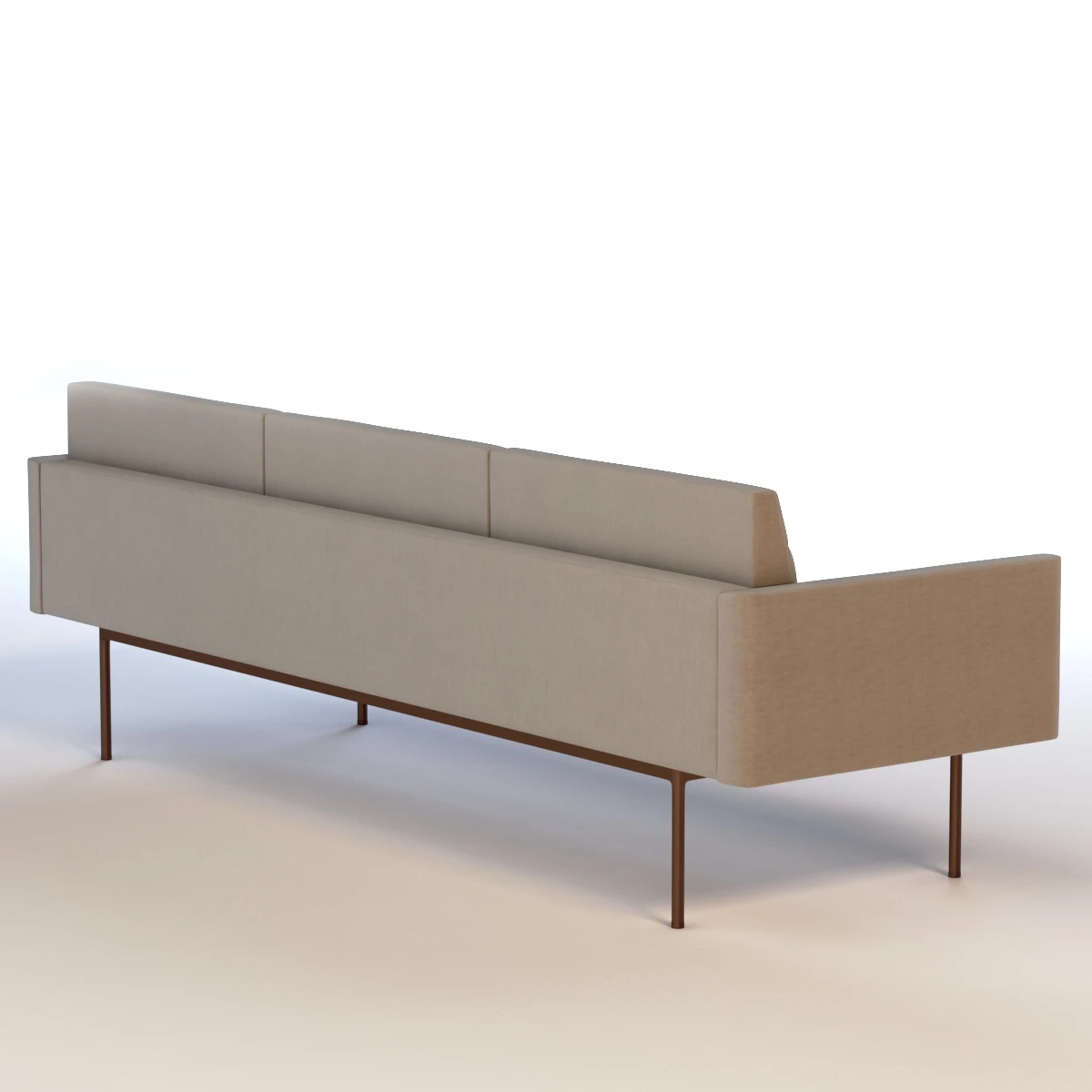Ultra Detail Upholstered Tuxedo Sofa Three Seater With Arm 3D Model_03