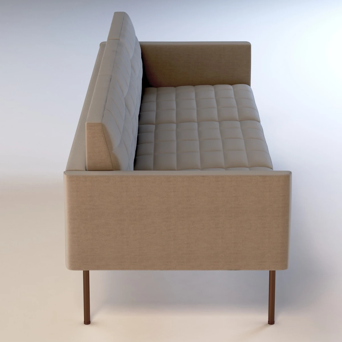 Ultra Detail Upholstered Tuxedo Sofa Three Seater With Arm 3D Model_04