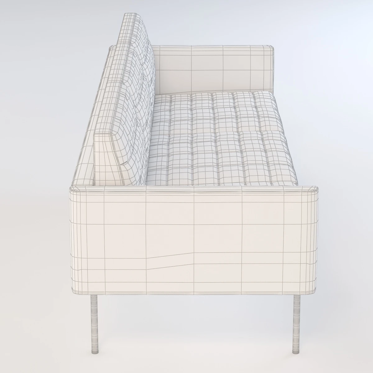 Ultra Detail Upholstered Tuxedo Sofa Three Seater With Arm 3D Model_012