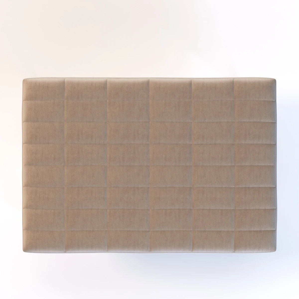 Ultra Detail Upholstered Tuxedo Ottoman Pouf 3D Model_05