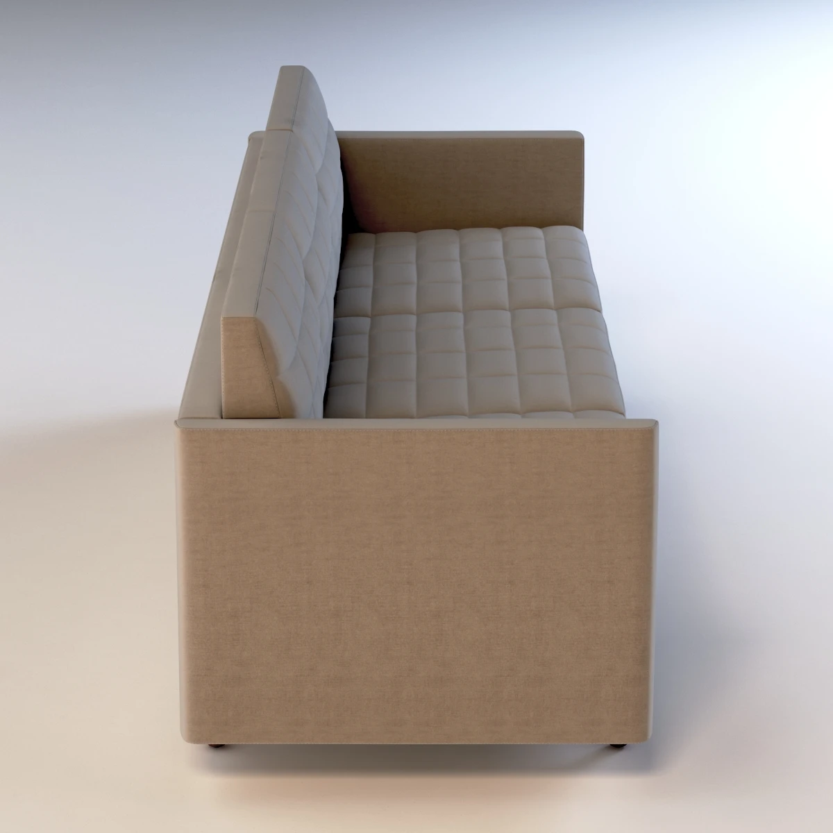 Ultra Detail Upholstered Tuxedo Classic Sofa Three Seater 3D Model_04