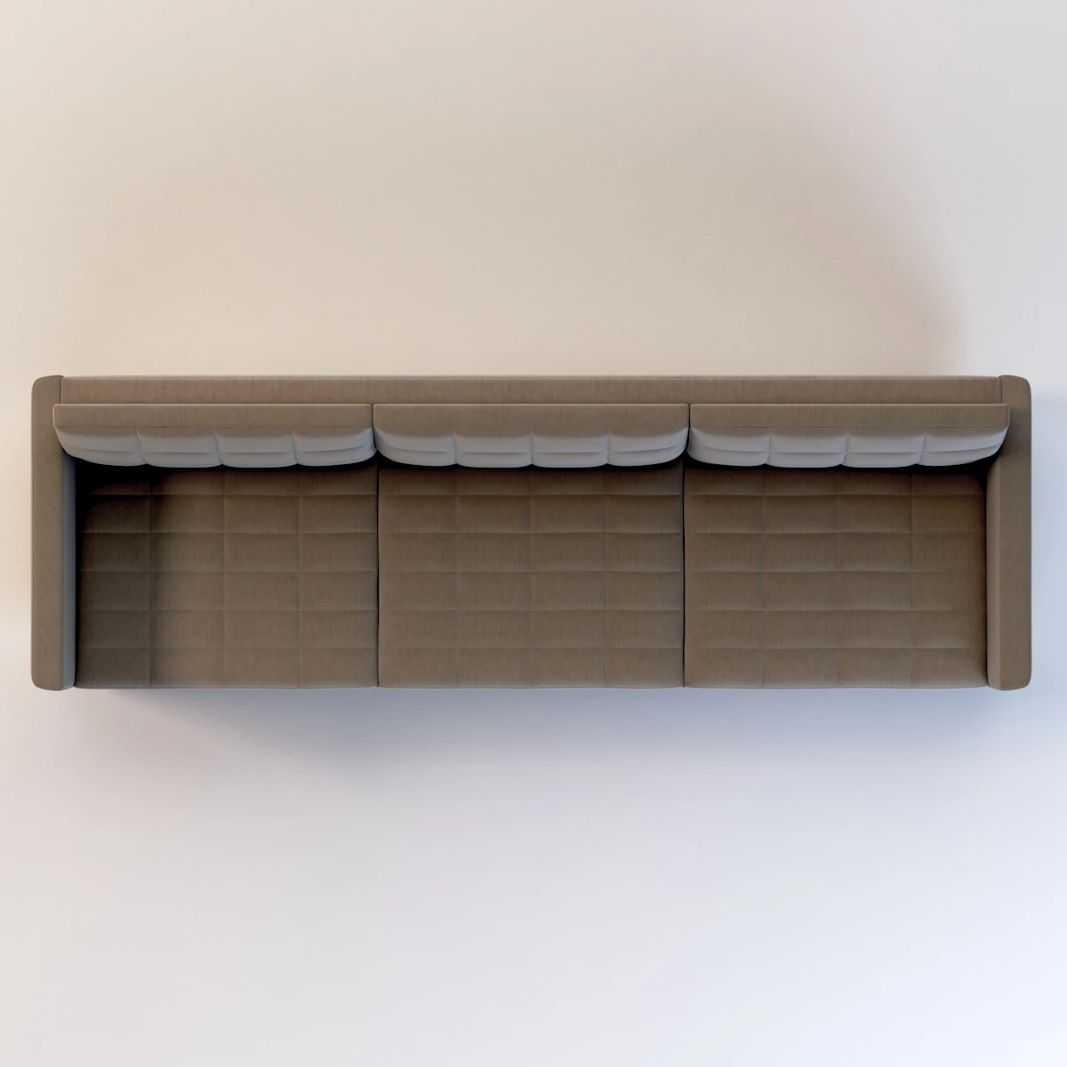 Ultra Detail Upholstered Tuxedo Classic Sofa Three Seater 3D Model_06