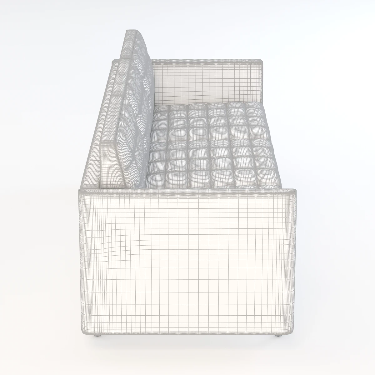 Ultra Detail Upholstered Tuxedo Classic Sofa Three Seater 3D Model_011