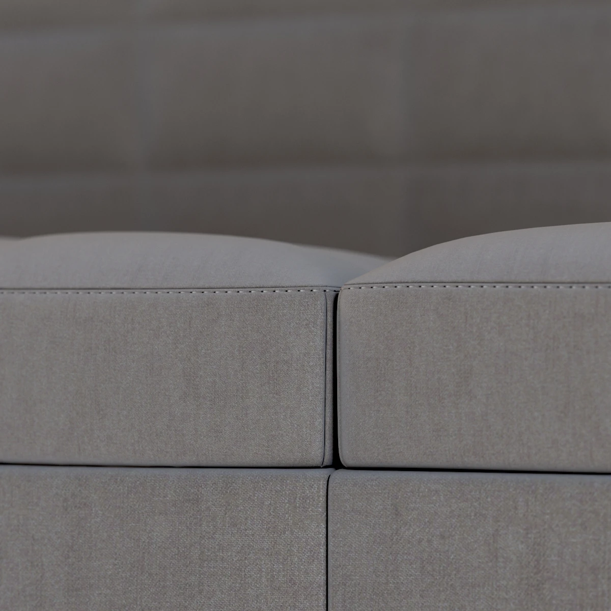 Ultra Detail Upholstered Tuxedo Classic Sofa Three Seater 3D Model_07