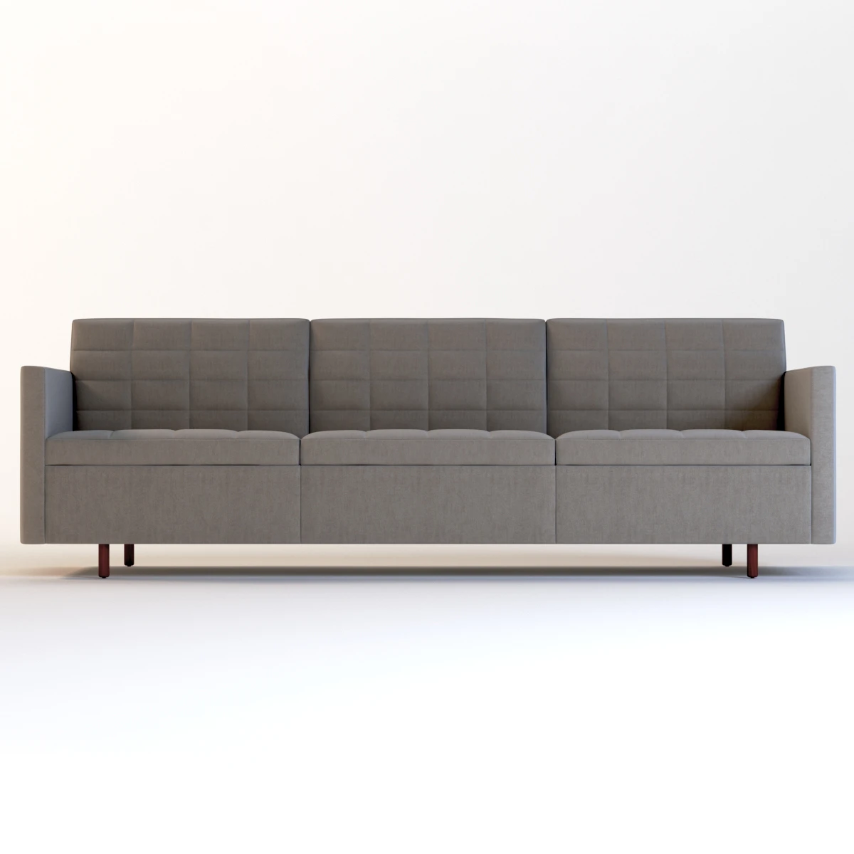 Ultra Detail Upholstered Tuxedo Classic Sofa Three Seater 3D Model_05