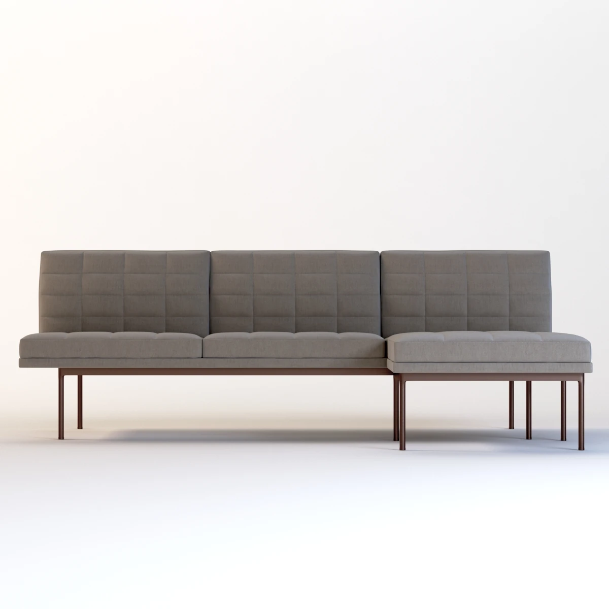 Ultra Detail Upholstered Tuxedo Chaise 3D Model_05