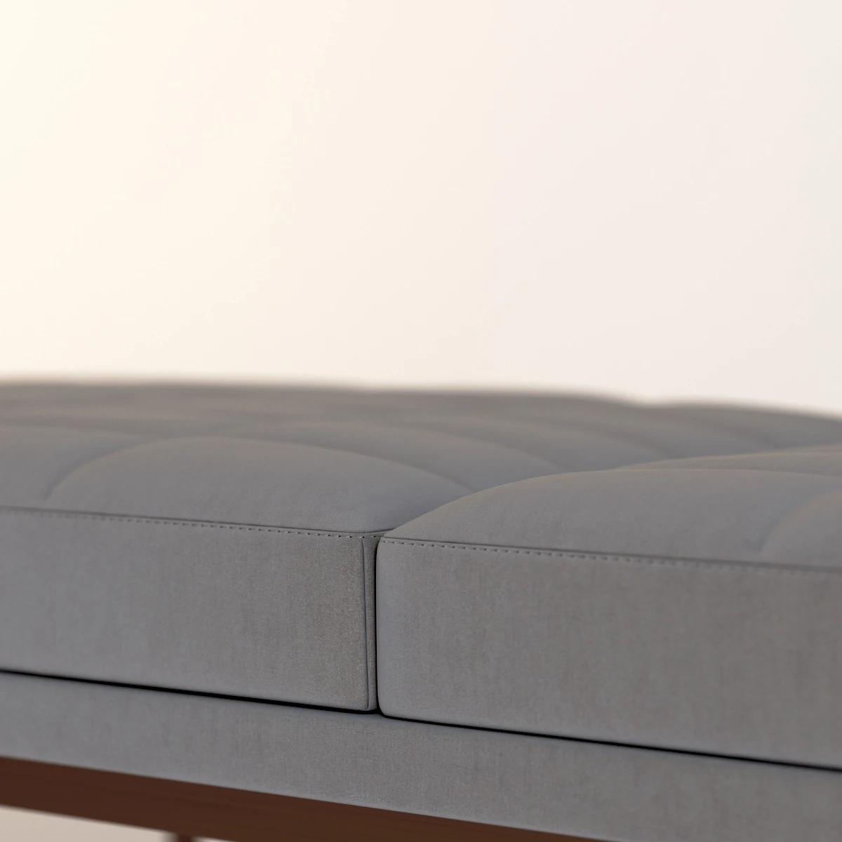 Ultra Detail Upholstered Tuxedo Bench 3D Model_07