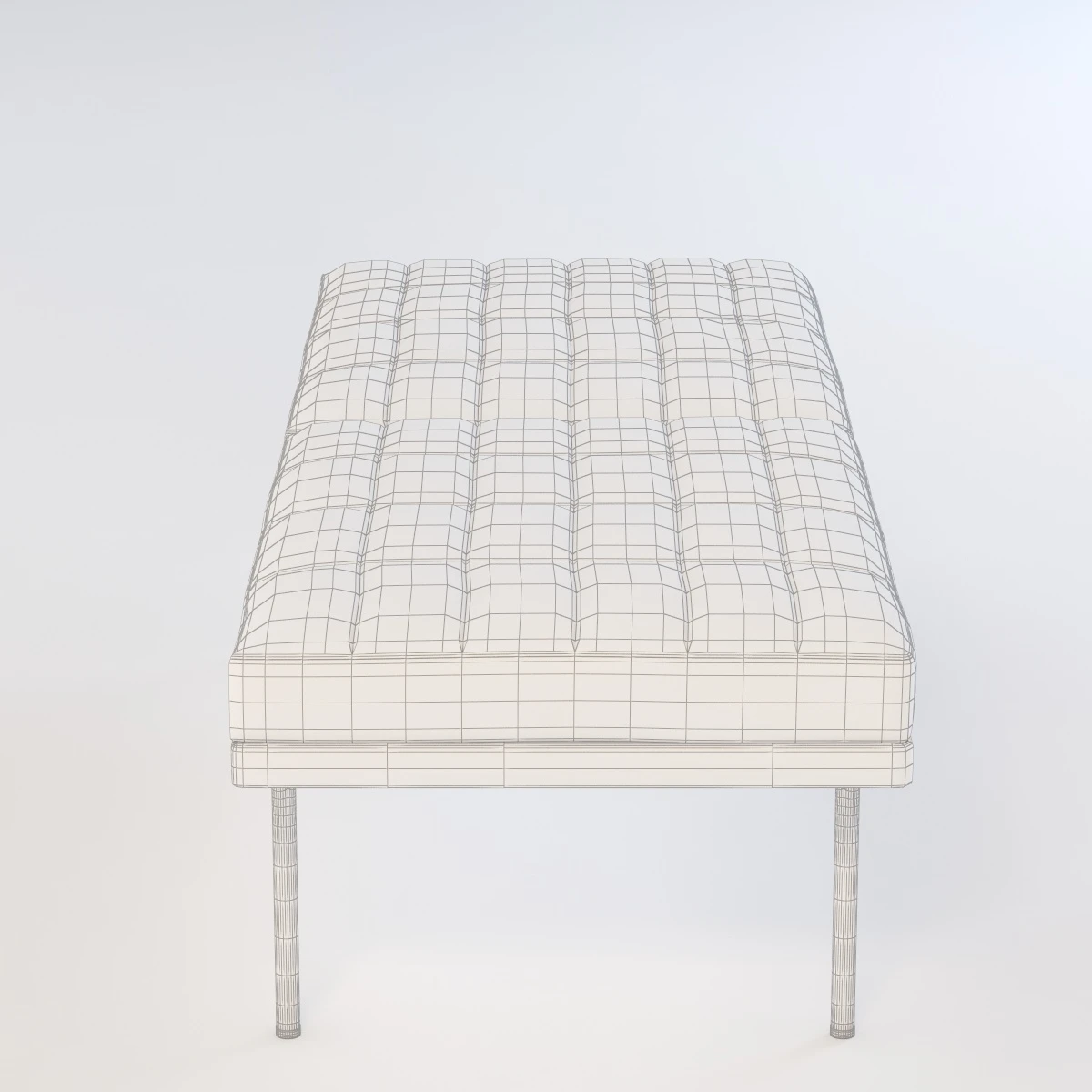 Ultra Detail Upholstered Tuxedo Bench 3D Model_012