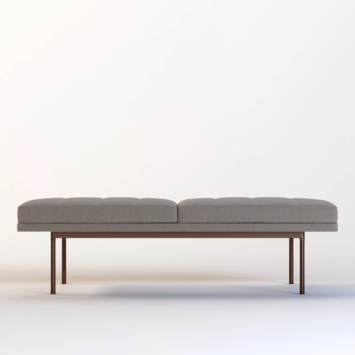 Ultra Detail Upholstered Tuxedo Bench 3D Model_05