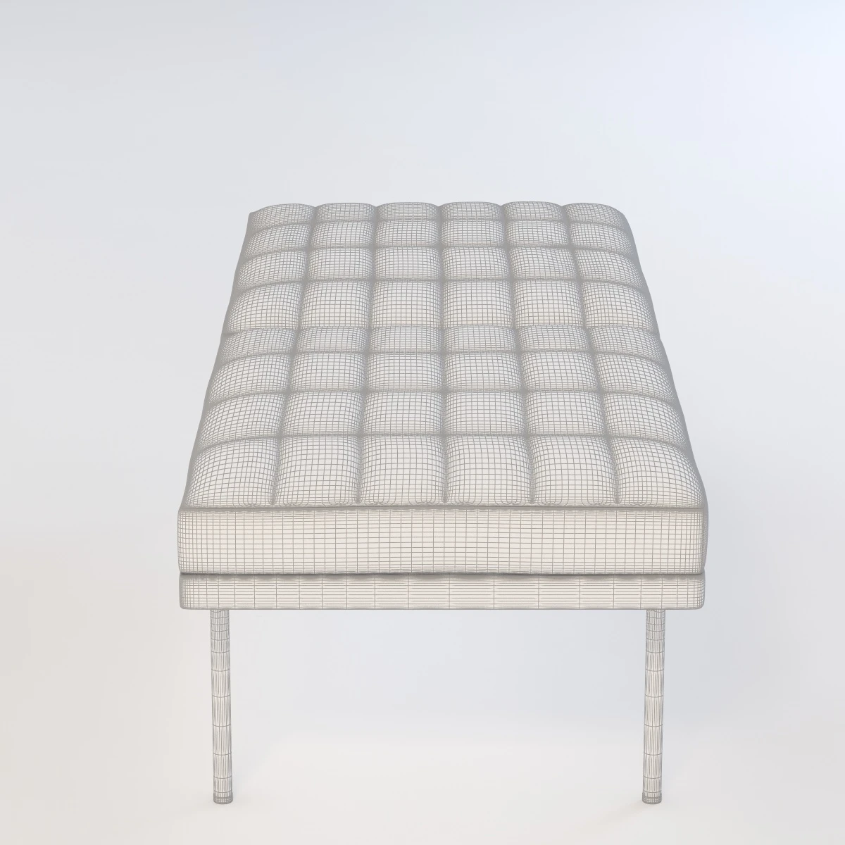 Ultra Detail Upholstered Tuxedo Bench 3D Model_011